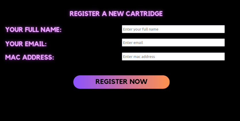 registration page